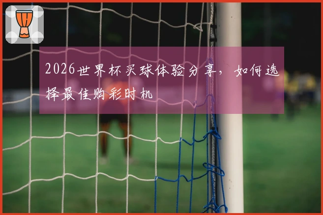 2026世界杯买球体验分享，如何选择最佳购彩时机